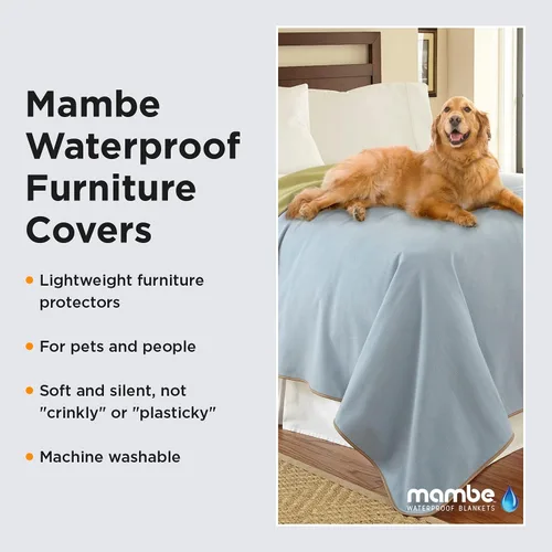 Vista 2 de Mambe - Funda impermeable de muebles para mascotas y personas Chocolate-capuchino