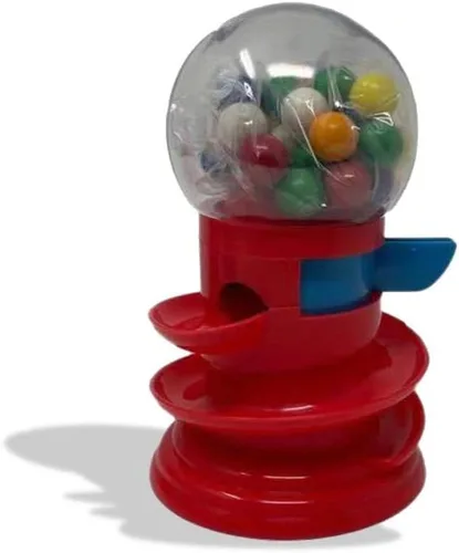 Vista 5 de Waloo Banco deportivo en espiral de chicles Dispensador clásico de caramelos de 6.5 pulgadas Bolas de chicle incluidas Toma centavos, níquel