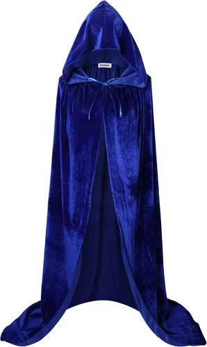 Vista 14 de VGLOOK Capa unisex con capucha para adultos, capa de terciopelo para disfraces de Halloween y cosplay Negro
