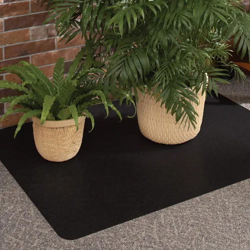 Vista 6 de ES Robbins Tapete para silla de pelo bajo, rectangular, 36 x 48 pulgadas, color negro