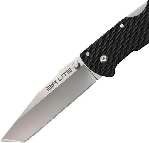 Vista 3 de Cold Steel Air Lite - Cuchillo plegable de bolsillo compacto de 3.5 pulgadas AUS10A con mango G-10 de 4.5 pulgadas, con bloqueo Tri-Ad