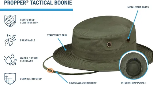 Vista 6 de Propper Sombrero táctico Boonie negro talla 725