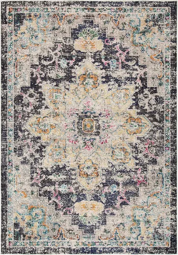Vista 124 de Safavieh MAD473E - Tapete con diseño de medallón desgastado, bohemio elegante, colección Madison, no suelta pelos, fácil de cuidar, alto tránsito