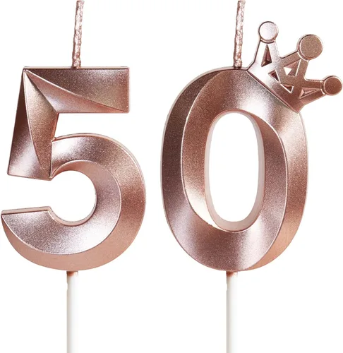 Vista 38 de Velas de cumpleaños número 10 para pastel, velas de oro rosa número 10 con corona, diseño 3D, decoración de pastel de cumpleaños para niñas