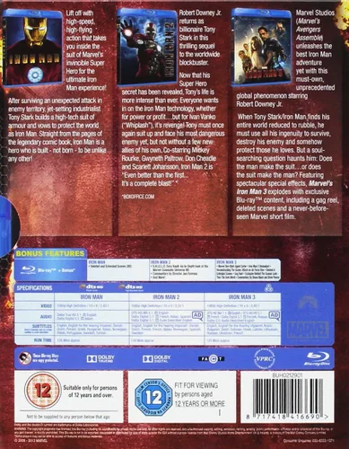 Vista 3 de Iron Man 1-3 (Complete Collection Box-Set) - Captain America 1-3 (Complete Collection Box-Set) - Marvel 6 Movie Bundling Blu-ray