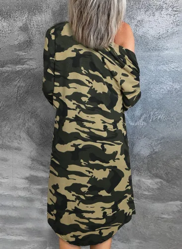 Vista 2 de Dokotoo Traje de baño de manga larga con botones para mujer, vestido de camisa de playa