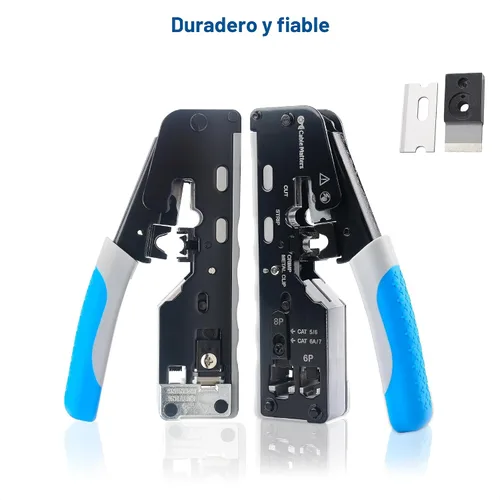 Vista 7 de Cable Matters Herramienta de Crimpado Modular Todo en Uno Ethernet Cat 8 (Herramienta de Crimpado Cat5 Cat6 Cat7 Cat8) para Conectores Pasantes