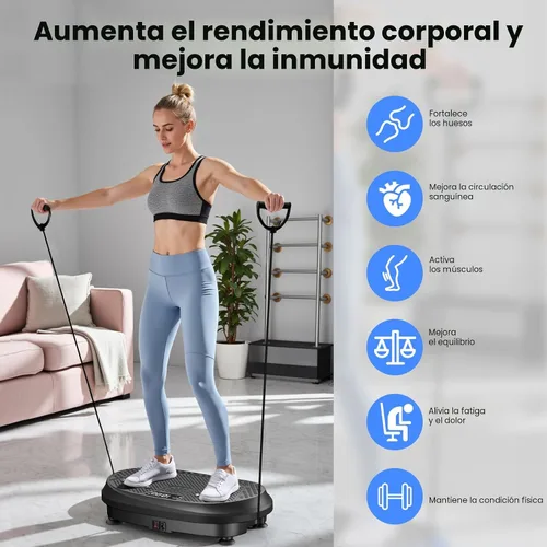 Vista 7 de Vibration Plate Exercise Machine for Lymphatic Drainage, Vibrating Fitness Platform, Full Body Shaker Workout Equipment, Vibration Platform Machines