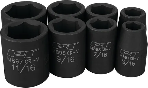 Vista 12 de Performance Tool M590DB - Enchufe de impacto de pared profunda SAE de 11 pieza de 1/2 pulgada