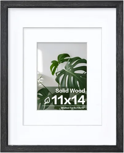 Vista 214 de Egofine - Portarretratos de 4 x 6 pulgadas, de madera maciza con plexiglás, para fotos de 3.5 x 5 con paspartú o de 4 x 6 sin paspartú, para colocar