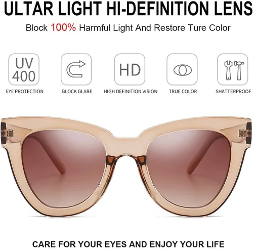 Vista 7 de Dollger Gafas de sol retro de ojo de gato para mujer y hombre, estilo vintage, cuadrado, tortuga, concha, moda