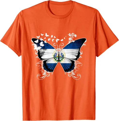 Vista 72 de Camiseta Salvadoreña Bandera El Salvador, Negro