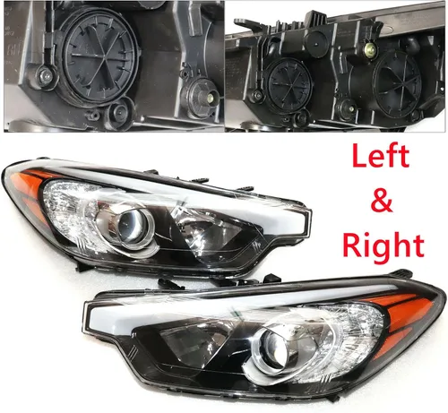 Vista 2 de Gdrasuya10 Conjunto de faros delanteros izquierdo del lado del conductor + lado derecho del pasajero para KIA Forte Kia Forte Koup KIA Forte Koup