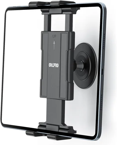 Vista 9 de OHLPRO Soporte de pared para tableta, giratorio de 360°, ajustable, universal, soporte para iPad, para cocina, oficina, almacén, hogar, compatible