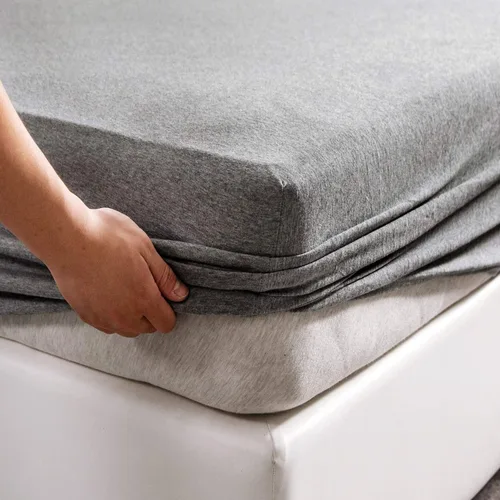 Vista 13 de PURE ERA Sábana bajera ajustable de algodón de punto de jersey (sin sábana encimera ni fundas de almohada) con bolsillo profundo de hasta 15 a 20