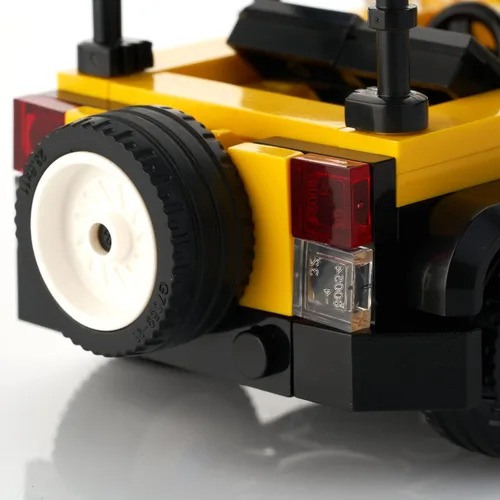 Vista 5 de Block Builder Juego de bloques de construcción de automóviles Jeep Wrangler (242 piezas) Bloques de construcción de coches de carreras para niños