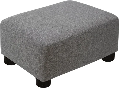 Vista 14 de CAROLMADE Taburete Pequeño Otomana Reposapiés con Patas Bajo el Escritorio Reposapiés para Sala de Estar, Dormitorio y Oficina, Negro