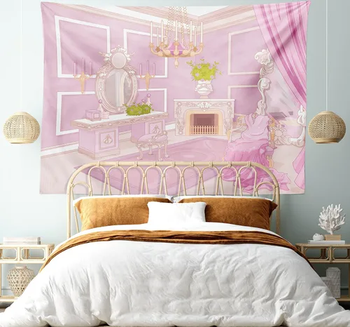 Vista 21 de Lunarable Tapiz mexicano, tema de cultura latinoamericana, sombrero de paja, manta de serape de Maracas, decoración de tela para colgar en la pared