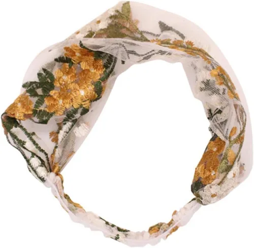 Vista 6 de Diadema de encaje, pañuelo para el cabello, asa de bolso, bufanda de cinta