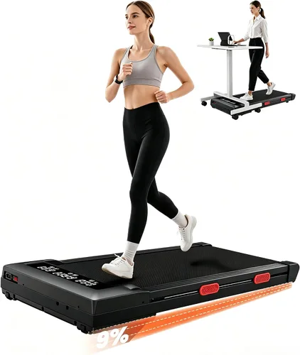Vista 11 de MJWW 6% Incline Walking Pad, Smart AI Under Desk Treadmill for Home Negro (Charcoal Black)