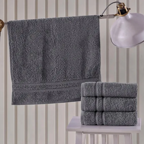 Vista 2 de Hawmam Linen Paquete de 4 toallas de mano color gris frío, algodón turco de 16 x 29 pulgadas, suaves, toallas pequeñas para baño