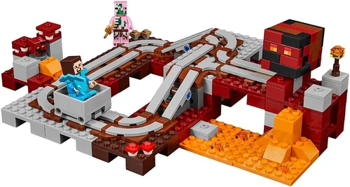 Vista 4 de LEGO Minecraft El Ferrocarril del Nether 21130
