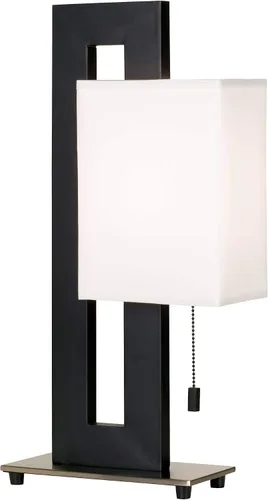 Vista 10 de 360 Lighting Lámpara de Mesa de Acento Moderna de 20.5" de Alto Color Bronce Marrón Espresso Rico Base de Metal Rectangular Abierta Pantalla de Caja