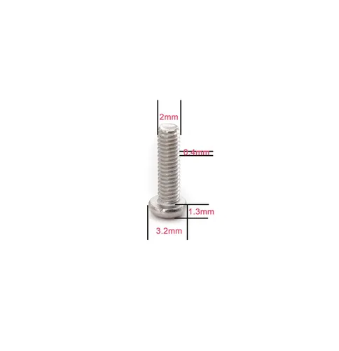 Vista 2 de cSeao 100 unidades M2 x 4 mm Tornillos de cabeza plana Phillips para máquina de acero inoxidable 304
