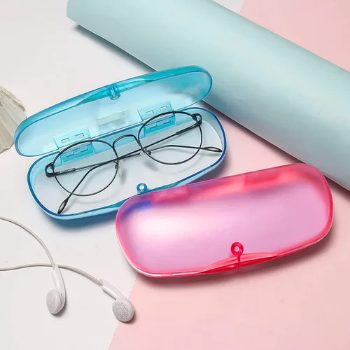 Vista 15 de 3 piezas de carcasa rígida para gafas translúcidas esmeriladas de plástico con cierre magnético