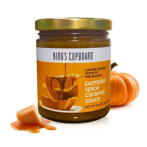 Vista 8 de King's Cupboard Salsa de caramelo bourbon – La salsa perfecta para helado, salsa de frutas, cobertura de postres, llovizna de caramelo para café