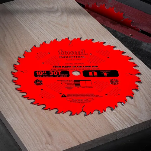 Vista 2 de Freud LM75R010: hoja de rasgado de línea de pegamento de kerf delgado industrial de 10", carburo