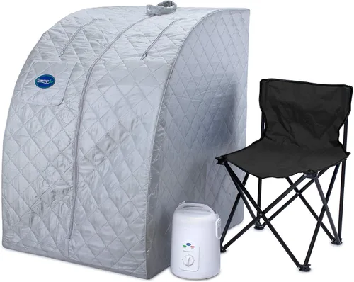 Vista 9 de Durasage - Sauna de vapor portátil para uso doméstico – Tienda de spa personal plegable para todo el cuerpo con generador de vapor de 800 W