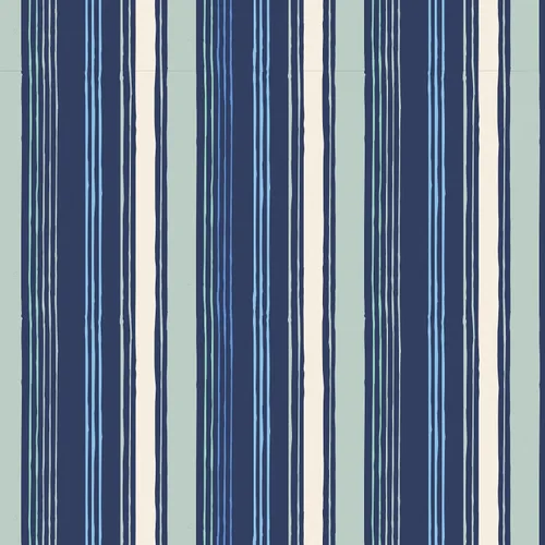 Vista 8 de Vera Bradley Manta de algodón reciclado para interiores y exteriores para mujer Seaside Stripe Navy - Algodón reciclado