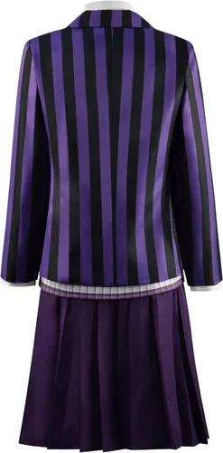 Vista 3 de Masfrida Enid Sinclair - Disfraz de colegialas Uniforme Never more Cosplay para niños para Halooween