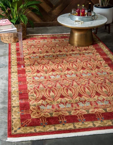 Vista 5 de Unique Loom Edinburgh Collection - Alfombra rectangular (2 pies x 3 pies 1 pulgada, rectangular, azul marino/bronceado)