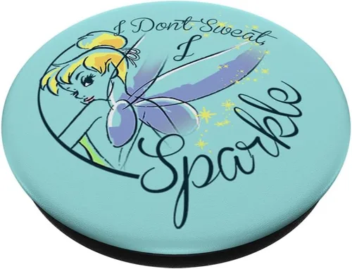Vista 2 de Disney Peter Pan Tinkerbell I Don't Sweat I Sparkle PopSockets Adhesivo PopGrip