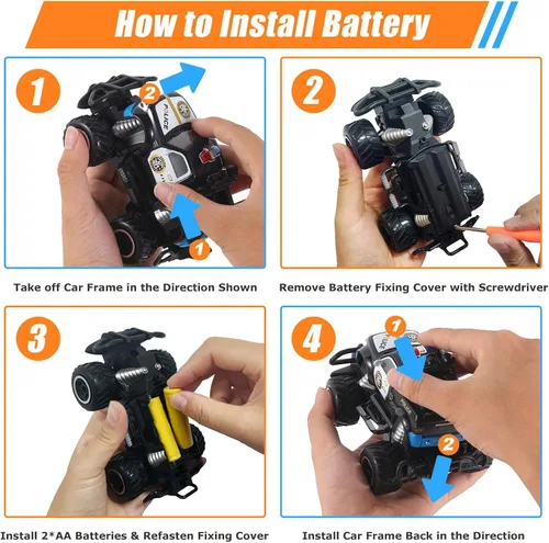 Vista 10 de Pup Go Mini Remote Control Police Car Toy for Kids 3 4 5 6 7 Year Old
