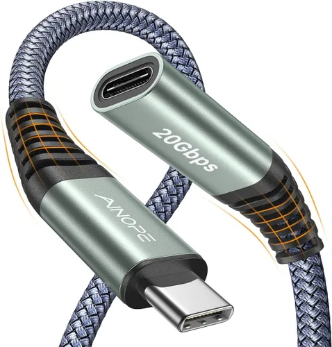 Vista 12 de Cable de extensión USB C AINOPE, extensor USB tipo C de transferencia rápida de 20Gbps/USB3.2 con 1240W de carga compatible con iPhone 16 pro
