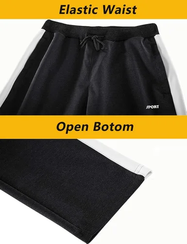 Vista 6 de Cotrasen Conjunto de chándal de 2 piezas para hombre, con cremallera completa, casual, correr, correr, atletismo