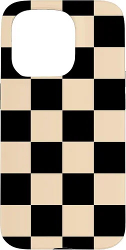Vista 14 de Funda neutra clásica minimalista con patrón beige a cuadros para iPhone 17