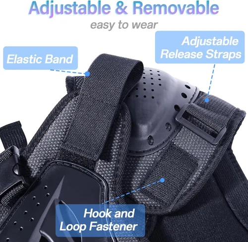 Vista 7 de StarknightMT Traje de armadura de motocicleta para niños actualizado, juego de protección para moto de cross para adolescentes, equipo de moto