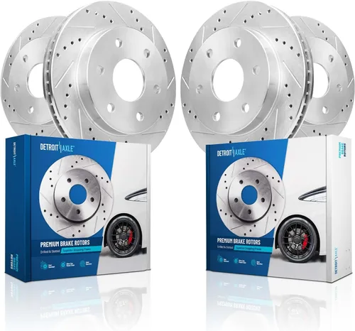 Vista 356 de Detroit Axle - Rotores de freno delantero para 04-13 Mazda 3 Rotores de frenos de disco 06-15 Mazda 5 Reemplazo: Rotor regular delantero de 11.81