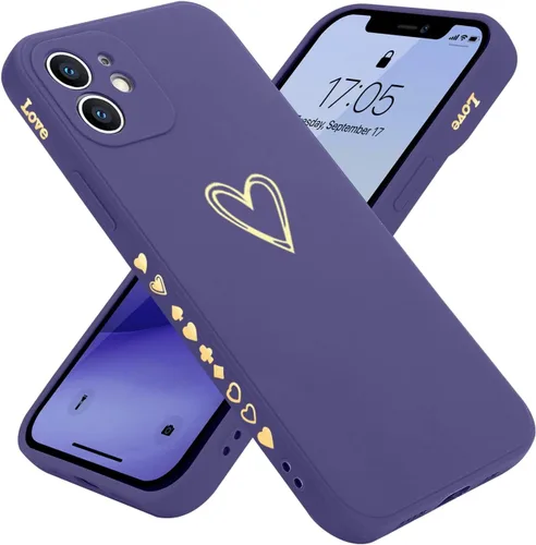 Vista 29 de Teageo Funda compatible con iPhone 12 Pro Max de 6.7 pulgadas para mujeres y niñas, bonito corazón de lujo