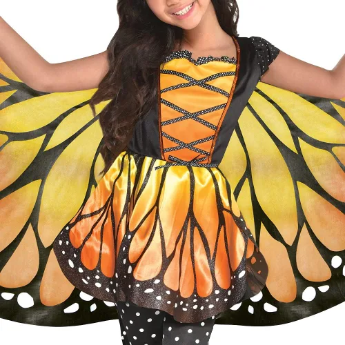 Vista 3 de Disfraz de mariposa monarca para niñas S - 4-6 1 pieza