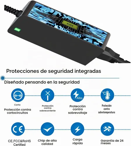 Vista 6 de Cargador adaptador de 24V 2A para motocicleta eléctrica Razor ZR350