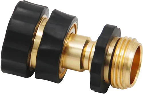 Vista 4 de Lifynste Accesorios de conector rápido para manguera de jardín de 3/4 pulgadas, fácil conexión, juego macho y hembra, (2)