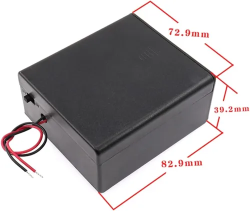 Vista 41 de 2 unidades de soporte para pilas D de 8 ranuras con respaldo doble y cables, caja para pilas de tamaño D de 8x1.5V 8D bilateral