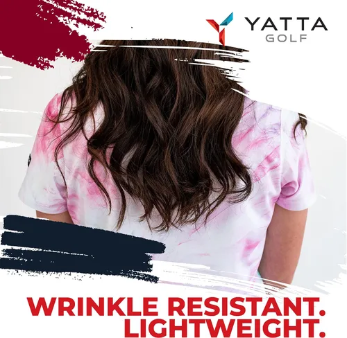 Vista 6 de YATTA GOLF Polo de golf para mujer resistente a las arrugas absorbe la humedad y cuello en V para mujer