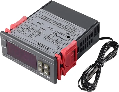 Vista 6 de UMLIFE 2 Pack STC-1000 10A DC 12V Controlador de temperatura digital LED, termostato con interruptor de control, 2 salidas de relé y sensores