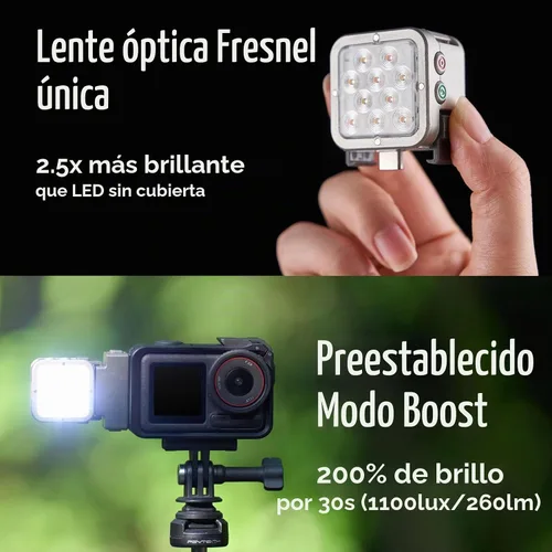 Vista 5 de HARLOWE Atom 2 - Luz de video LED magnética, kit de luz dual Pocket 3